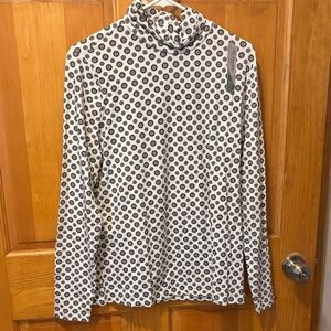 Lands' End Monochrome Floral Turtleneck